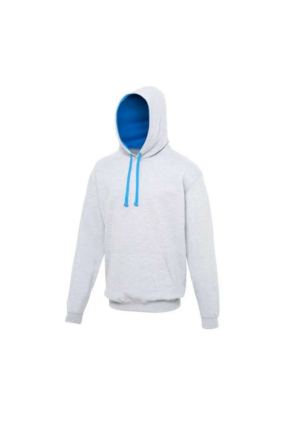 Wholesale Awdis Varsity Hooded Sweatshirt / Hoodie ( ) Heather Gray/ Sapphire Blue