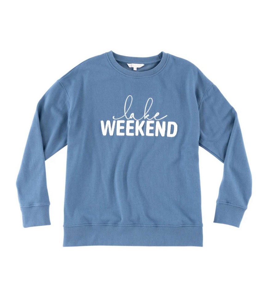 Hot Shiraleah "Lake Weekend" Sweatshirt Blue