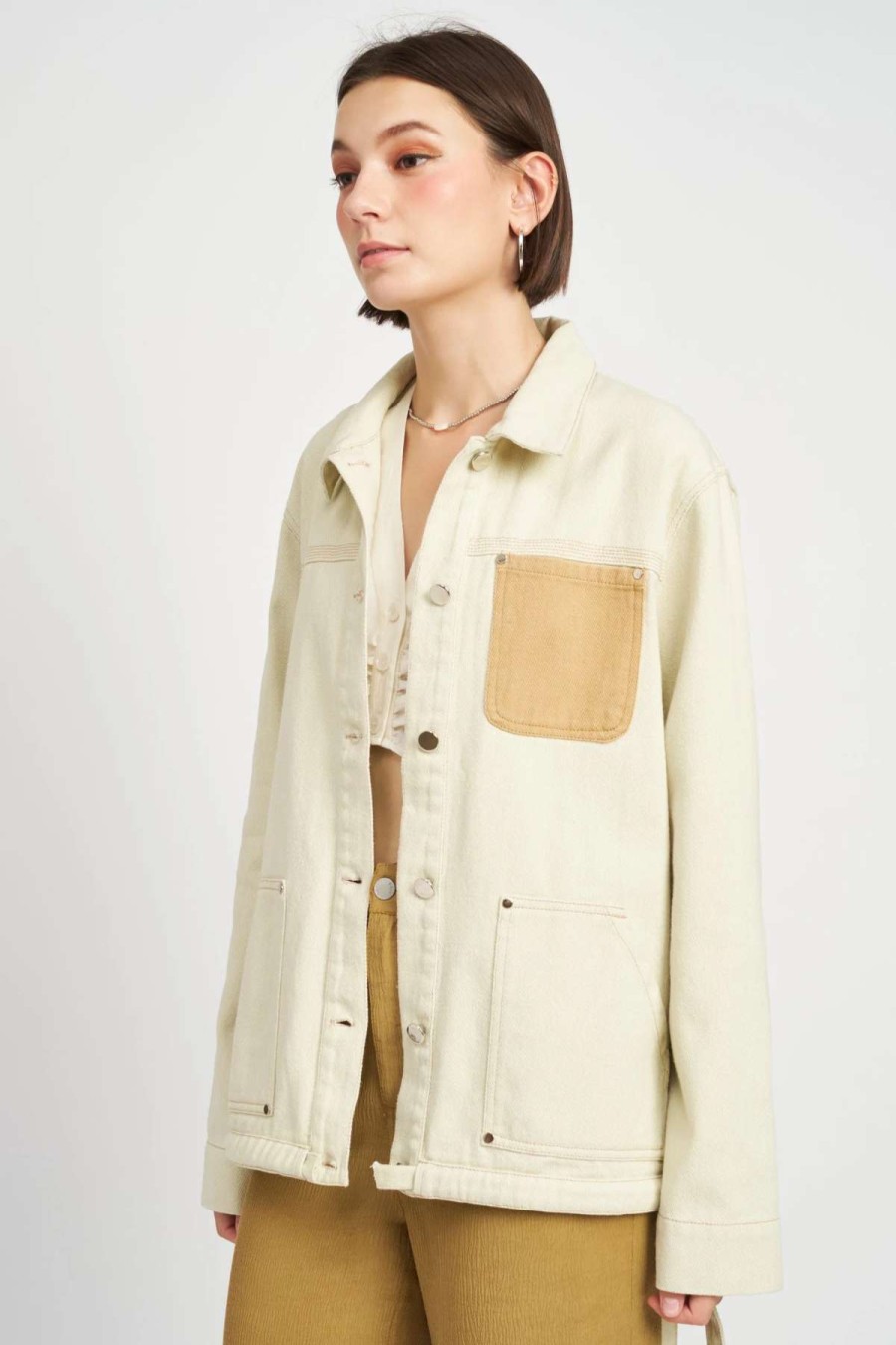 Online Emory Park Nevaeh Denim Jacket Ivory