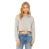 New Bella + Canvas Ella + Canvas Womens/Ladies Cropped Fleece Hoodie Heather Dust