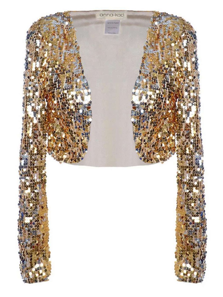 Clearance Anna-Kaci Sequin Bedazzled Bolero