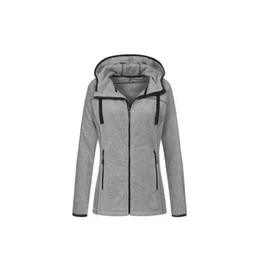 Clearance Stedman Active Womens/Ladies Active Power Fleece Jacket ( ) Coats, Jackets & Blazers Heather Gray