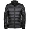 Wholesale Tee Jays Mens Crossover Padded Jacket Black/Black