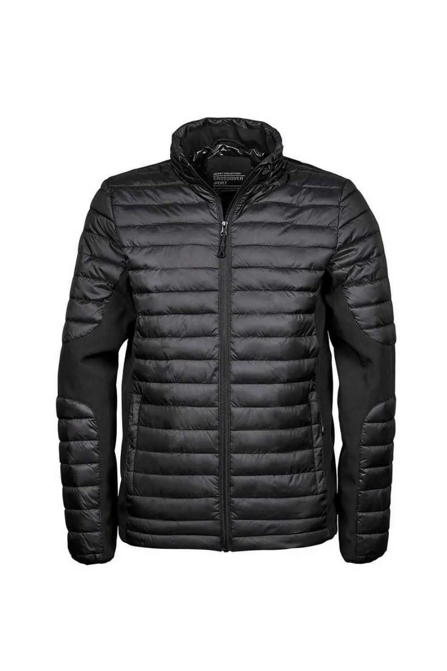 Wholesale Tee Jays Mens Crossover Padded Jacket Black/Black