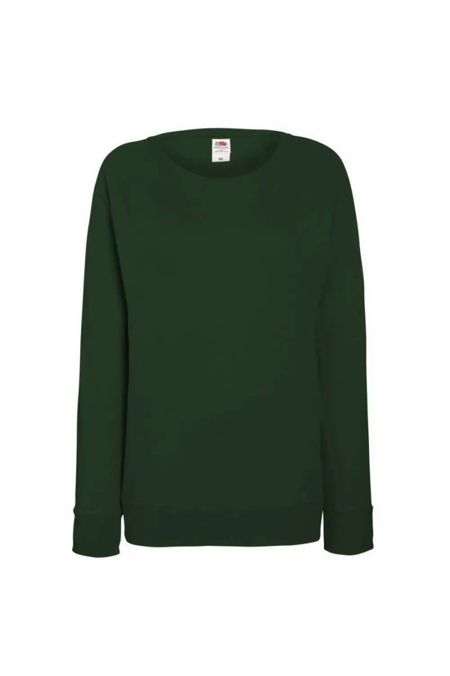 Online Of The Loom Fruit Of The Loom Ladies Fitted Lightweight Raglan Sweatshirt (240 Gsm) Bottle Green