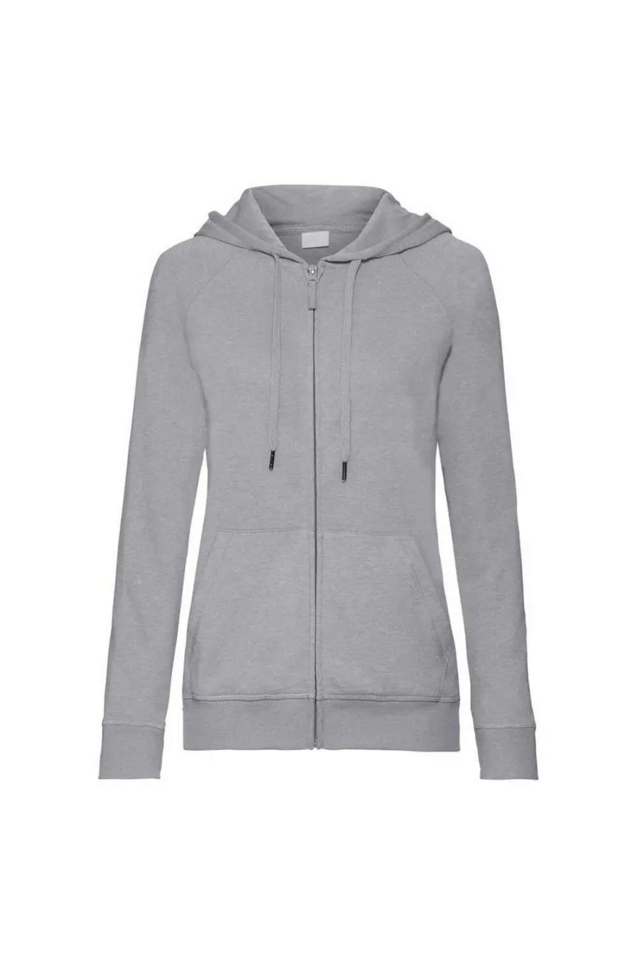 Wholesale Russell Womens/Ladies Hd Zipped Hood Sweatshirt ( ) Silver Marl