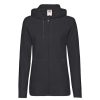 Wholesale Of The Loom Fruit Of The Loom Ladies Fitted Hooded Sweatshirt ( ) Black