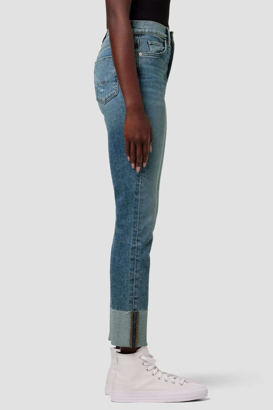 Hot Hudson Jeans Lly High-Rise Straight Ankle Jean Mineral Blue