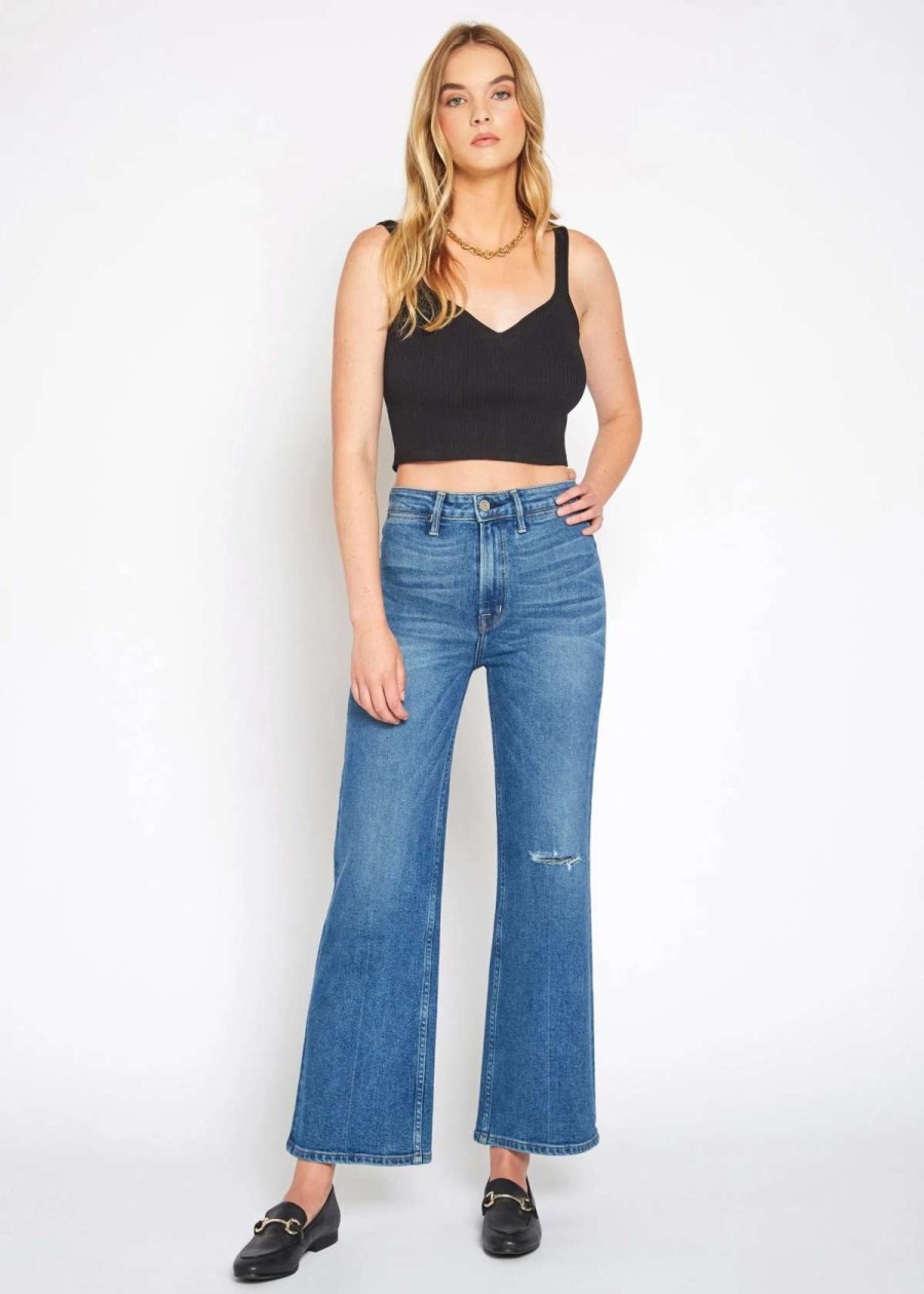 Best Noend Denim Queen High Rise Wide Leg Crop Santa Rosa