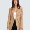 Best Belle & Bloom Princess Polina Textured Weave Blazer Camel