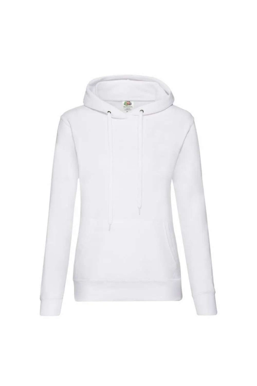 Best Of The Loom Fruit Of The Loom Ladies Lady Fit Hooded Sweatshirt / Hoodie ( ) White