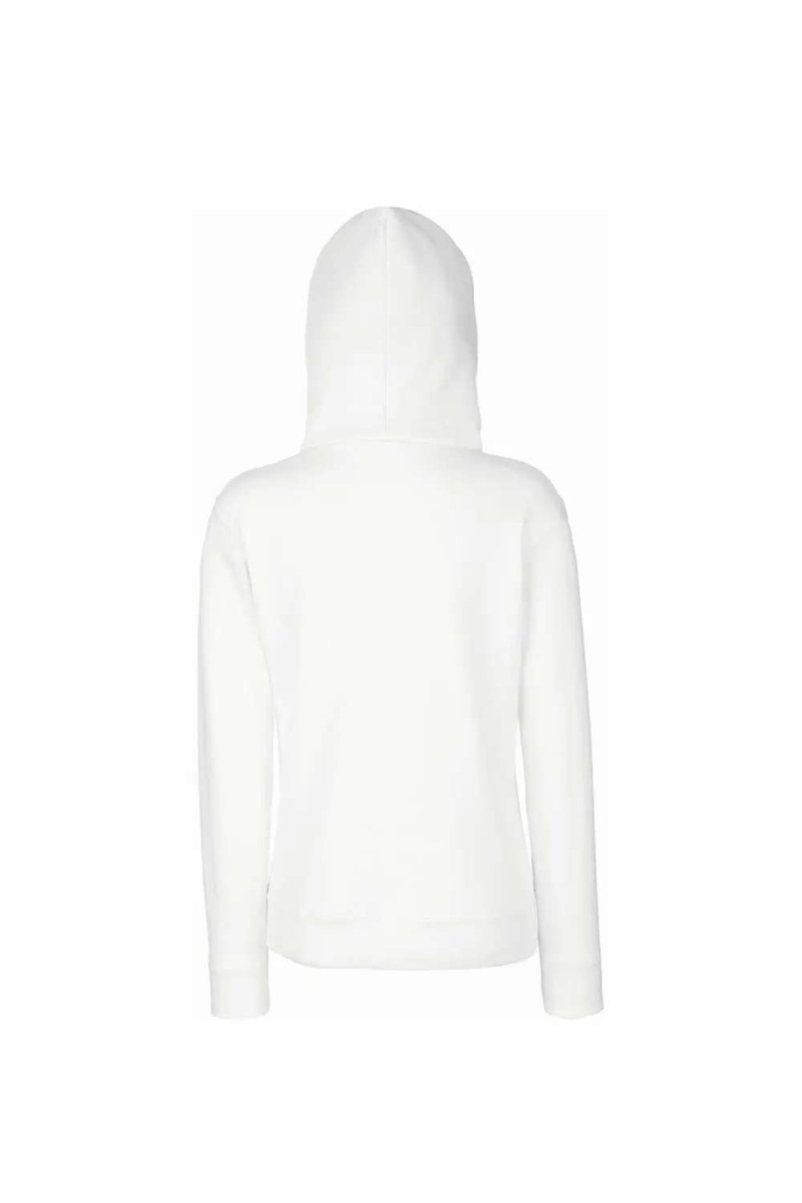 Best Of The Loom Fruit Of The Loom Ladies Lady Fit Hooded Sweatshirt / Hoodie ( ) White