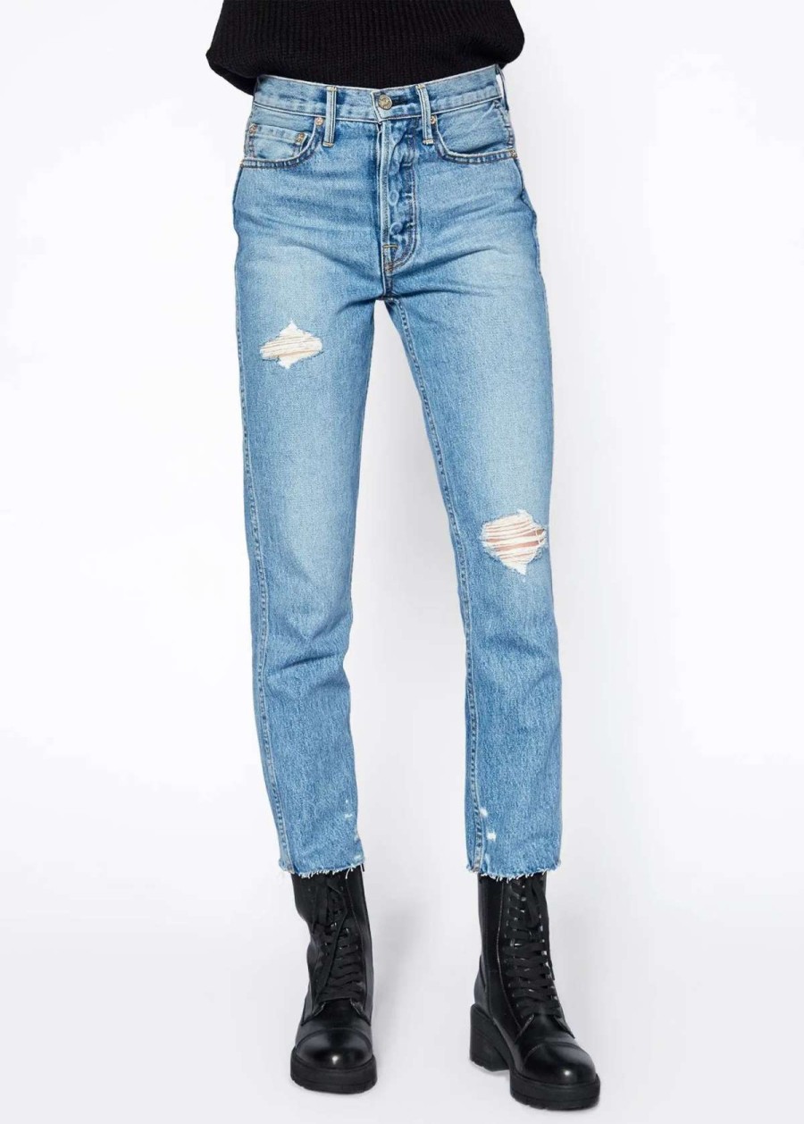 Online Noend Denim Ve Slim Straight Crop Jeans In Riverside