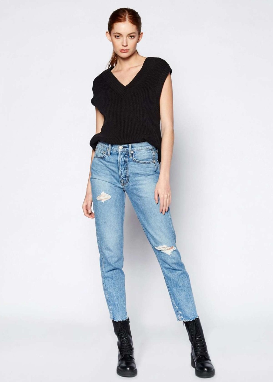 Online Noend Denim Ve Slim Straight Crop Jeans In Riverside