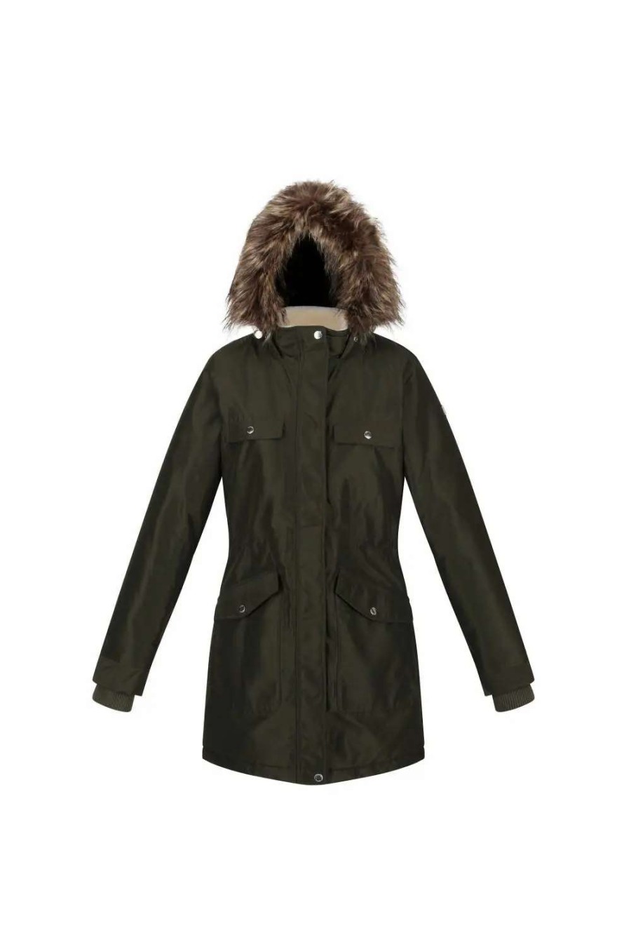 New Regatta Womens/Ladies Samiyah Waterproof Insulated Parka ( ) Dark Khaki