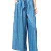 Wholesale Anna-Kaci Chambray Tie Wide-Leg Palazzo Jeans