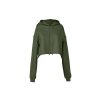 Clearance Bella + Canvas Ella + Canvas Ladies Cropped Hoodie ( ) Military Green