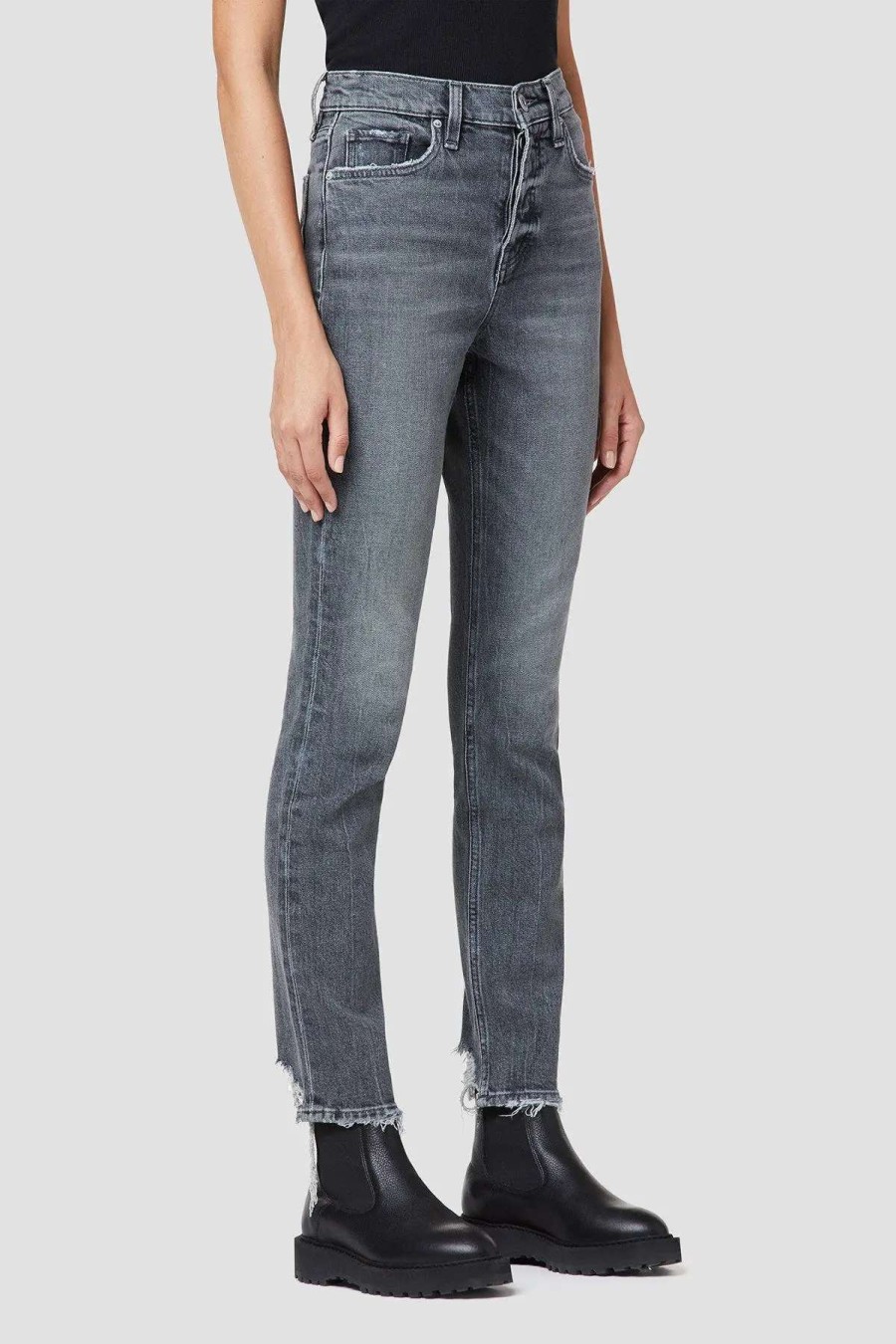 Clearance Hudson Jeans Lly High-Rise Straight Jean Foggy Night