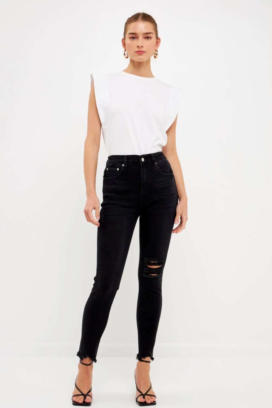 Clearance Endless Rose Destroyed Skinny Jeans