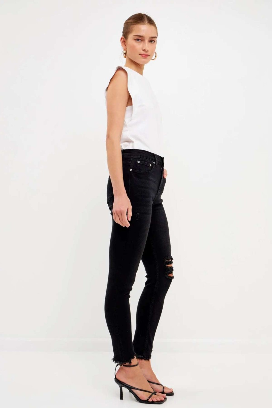 Clearance Endless Rose Destroyed Skinny Jeans