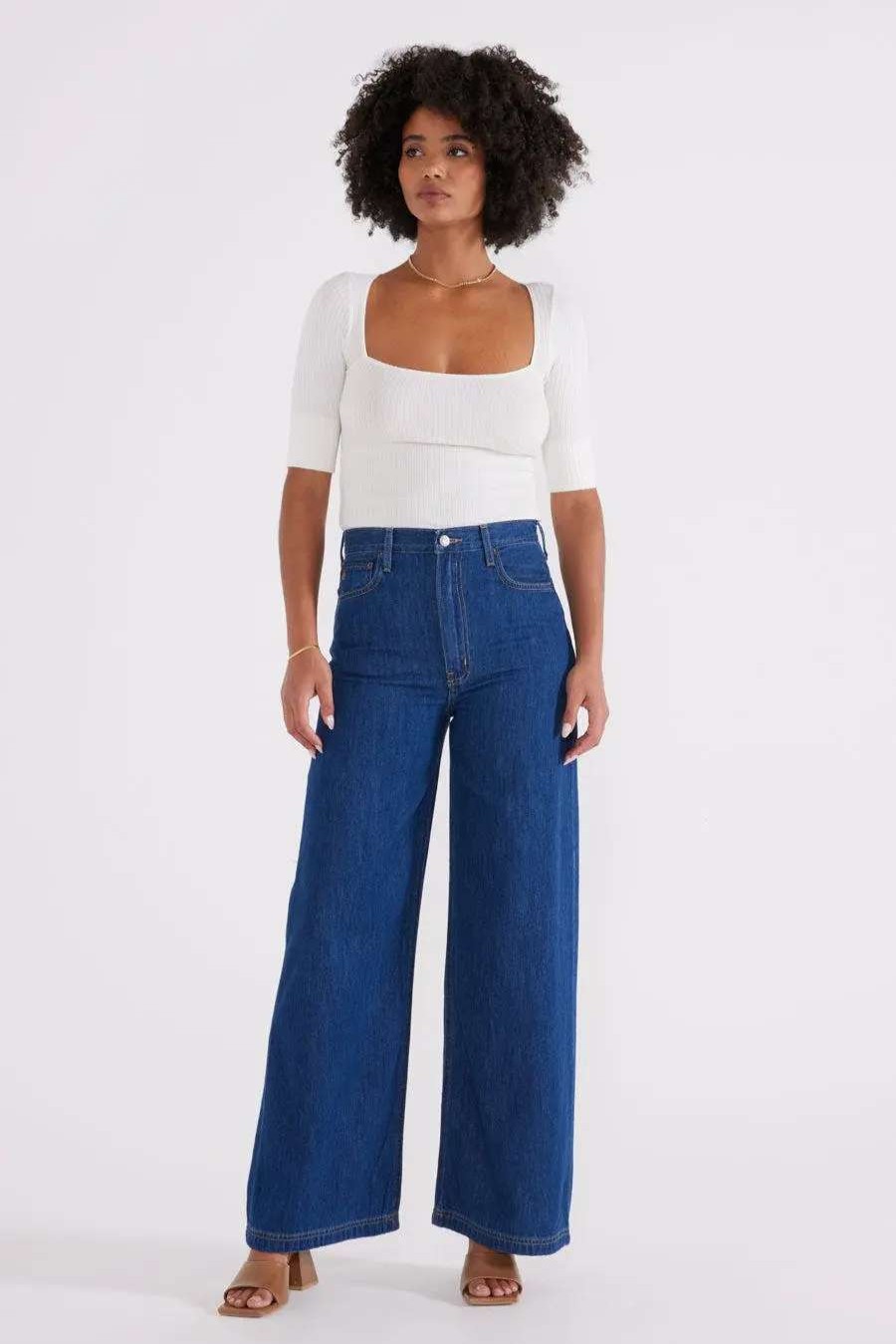 Hot Etica Devon Wide Leg Jeans Shallows