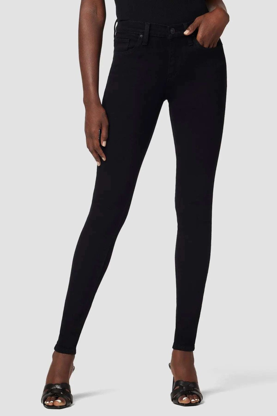 New Hudson Jeans Nico Mid-Rise Super Skinny Jean Black