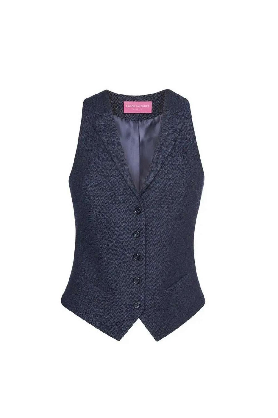 Online Brook Taverner Womens/Ladies Nashville Waistcoat Navy Herringbone