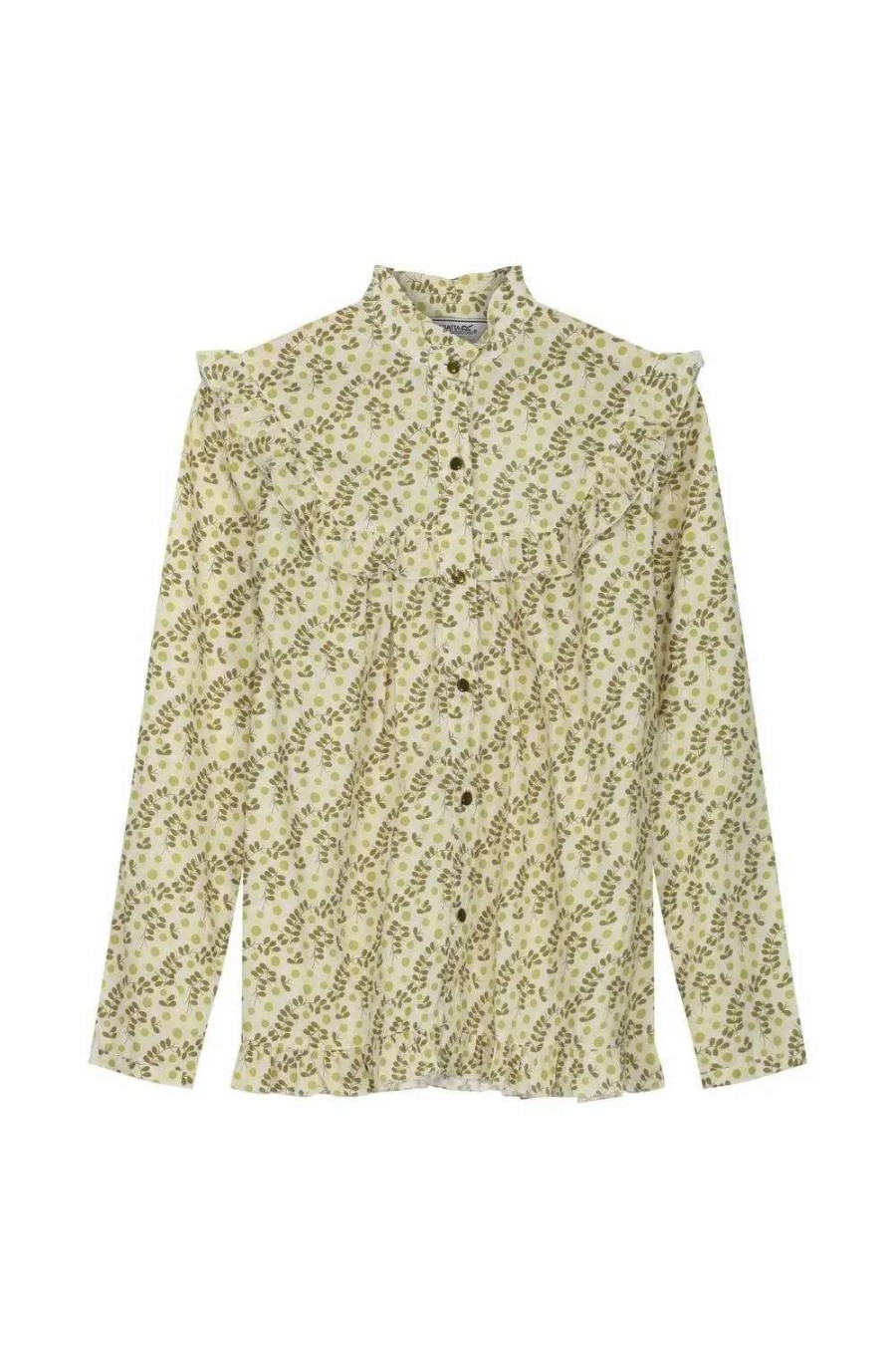 Best Regatta Womens Orla Kiely Floral Ruffles Blouse Buttercup