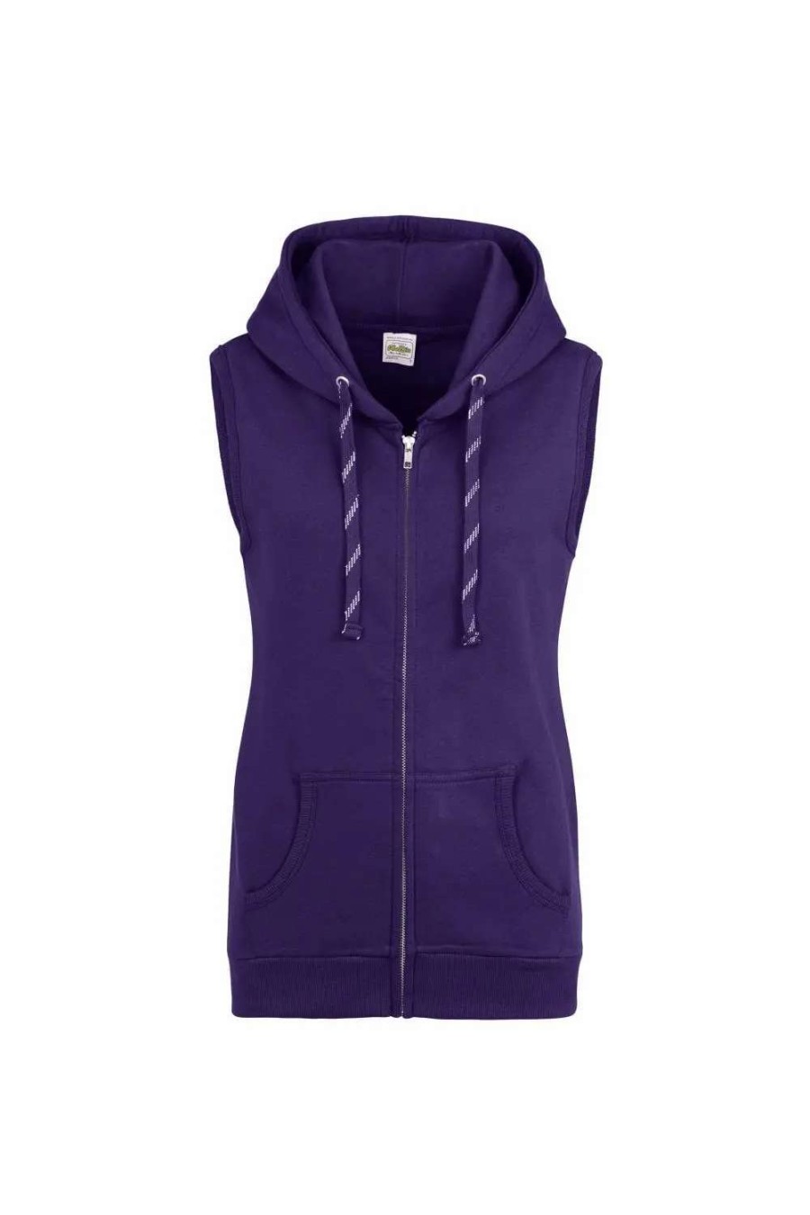 Best Awdis Just Hoods Womens/Ladies Girlie Sleeveless Full Zip Hoodie ( ) Purple