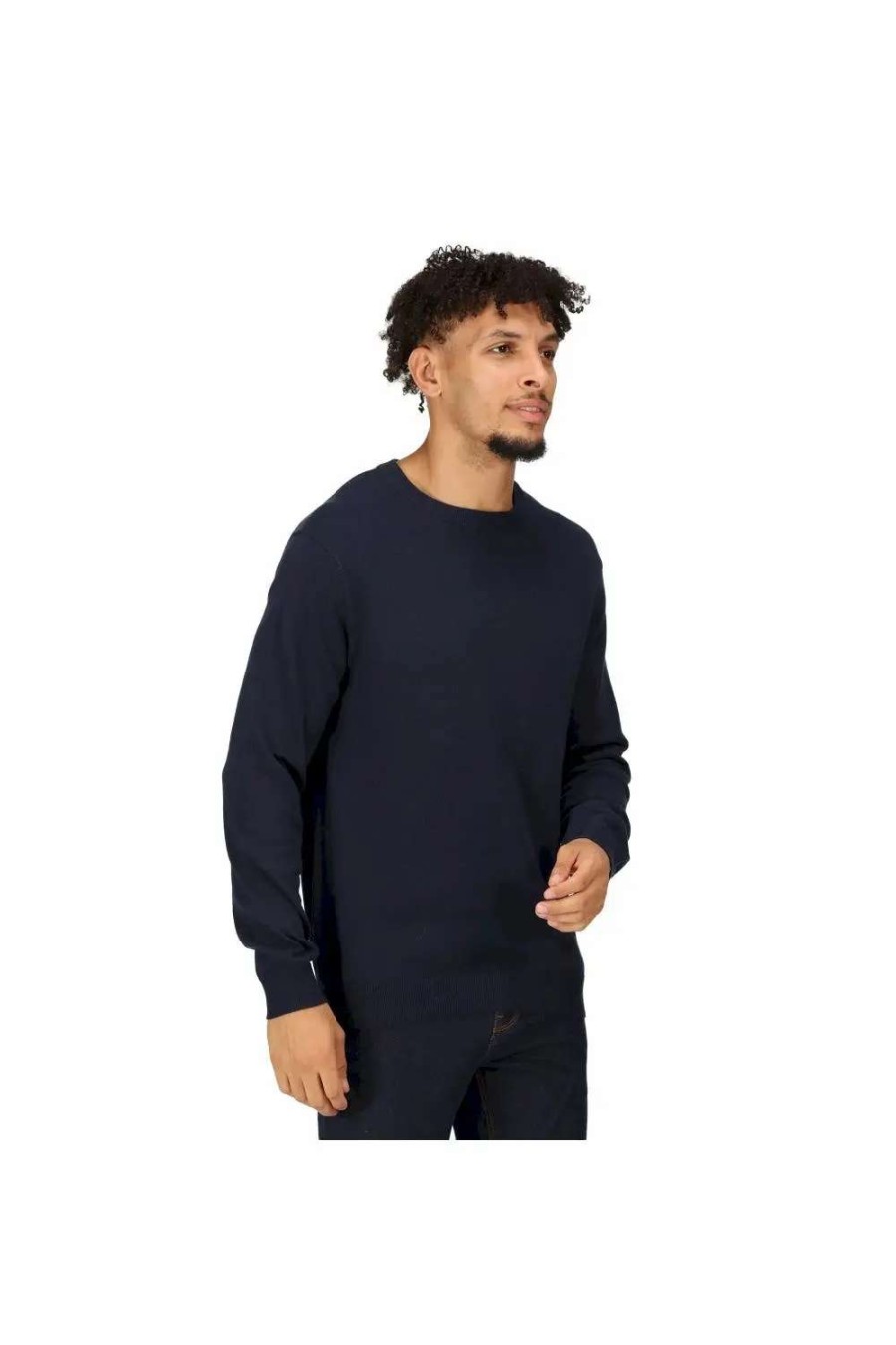 Online Regatta Mens Kaelen Jersey Knitted Sweater Navy