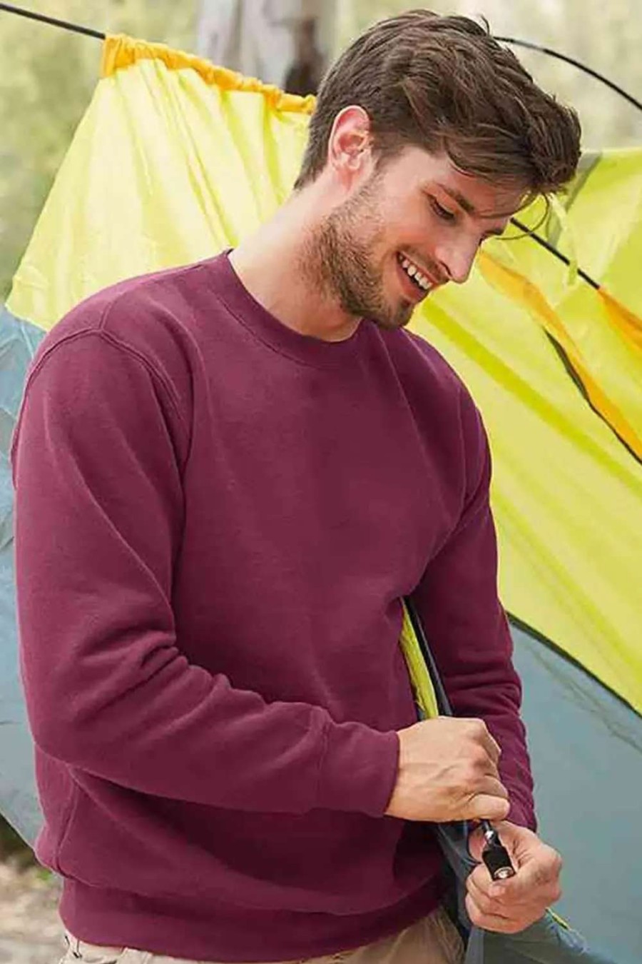 New Of The Loom Fruit Of The Loom Unisex Premium 70/30 Set-In Sweatshirt ( ) Burgundy