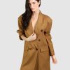 Best Belle & Bloom Less Than Zero Oversized Blazer Dark Camel