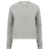 New Skinni Fit Womens/Ladies Cropped Slounge Sweatshirt ( ) Heather Gray