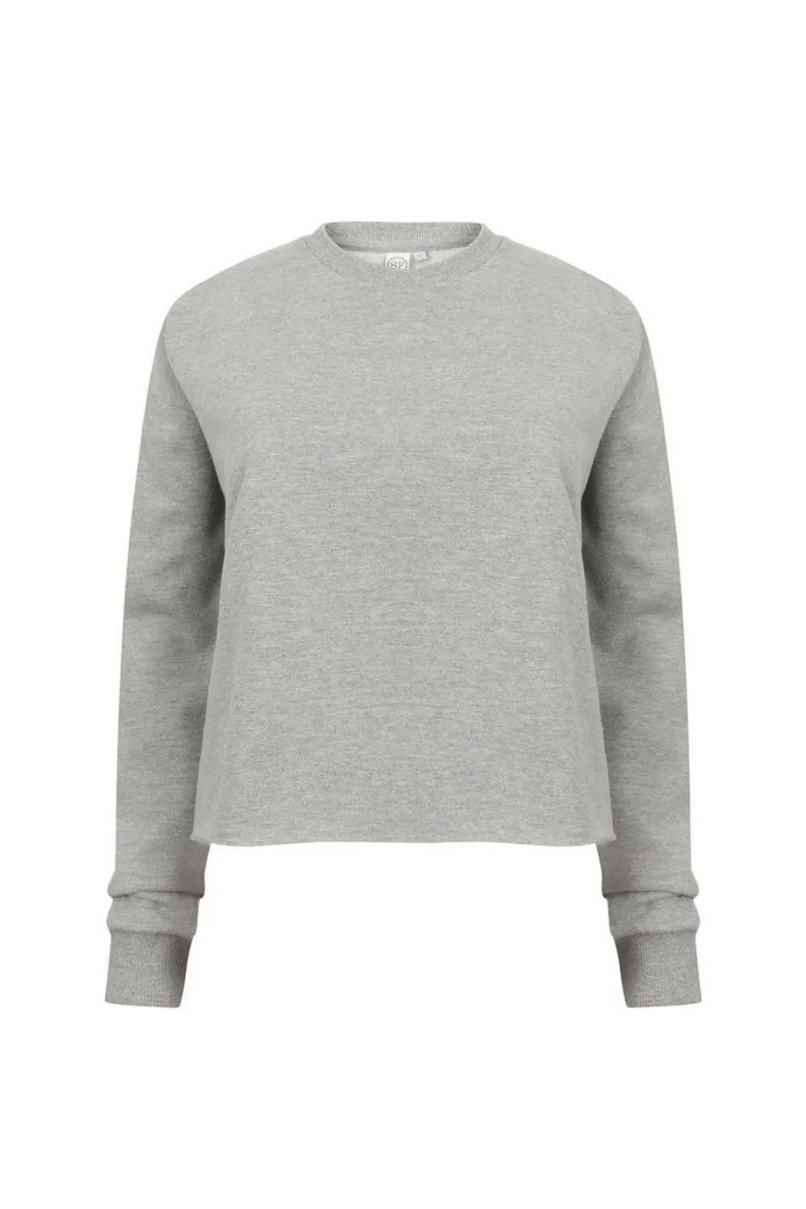 New Skinni Fit Womens/Ladies Cropped Slounge Sweatshirt ( ) Heather Gray