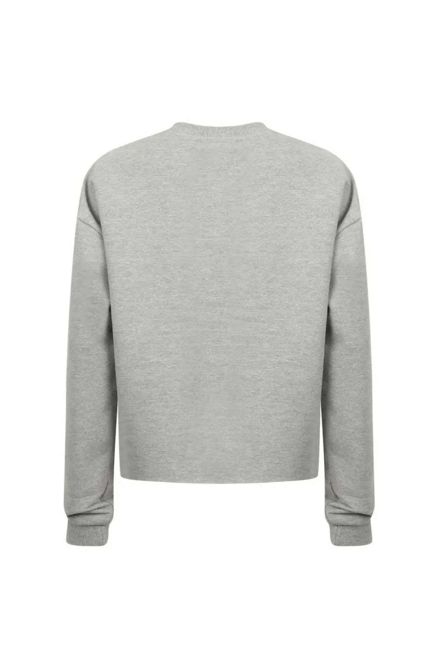 New Skinni Fit Womens/Ladies Cropped Slounge Sweatshirt ( ) Heather Gray