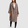 Clearance Belle & Bloom Rumour Has It Oversized Wool Blend Coat Walnut