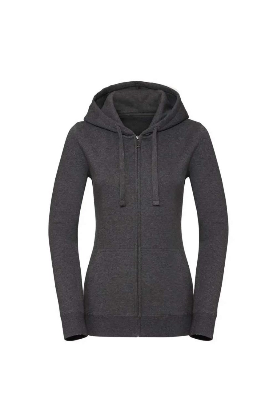 Online Russell Womens/Ladies Authentic Zipped Hoodie ( ) Charcoal Melange