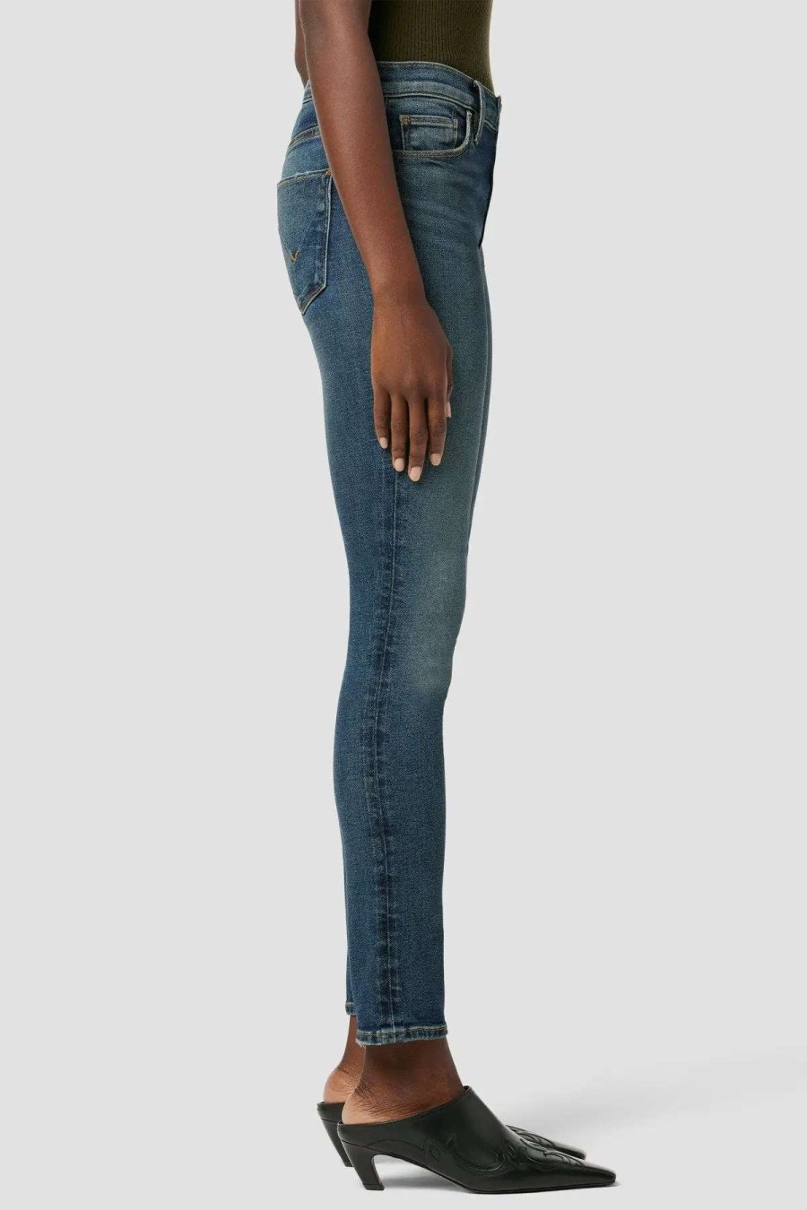 New Hudson Jeans Barbara High-Rise Super Skinny Ankle Jeans Eons