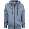 New Tee Jays Womens/Ladies Full Zip Hooded Sweatshirt ( ) Flint Stone