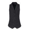 Clearance Premier Womens/Ladies Herringbone Waistcoat Dark Gray