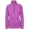 Online Trespass Womens/Ladies Moxie Half Zip Fleece Top Purple Orchid Marl