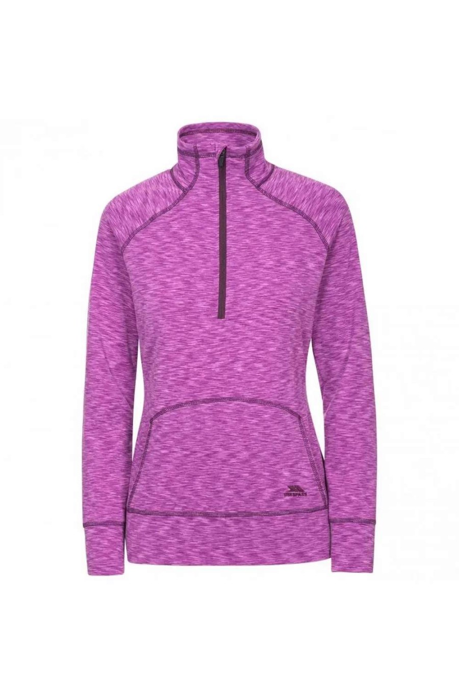 Online Trespass Womens/Ladies Moxie Half Zip Fleece Top Purple Orchid Marl