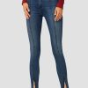 New Hudson Jeans Centerfold Extreme High-Rise Super Skinny Ankle Jean Slit Hollywood