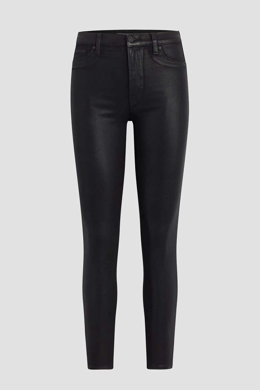 Hot Hudson Jeans Barbara High-Rise Super Skinny Ankle Jean Noir Coated