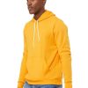 Hot Bella + Canvas Unisex Pullover Polycotton Fleece Hooded Sweatshirt/Hoodie Gold