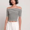 New Eleven Six Ily Stripe Sweater Ivory/ Navy Stripe