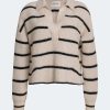 Clearance Eleven Six Tatum Sweater Ivory/Black Stripe