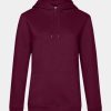 Wholesale B&C B&C Womens/Ladies Queen Hoody Dark Cherry