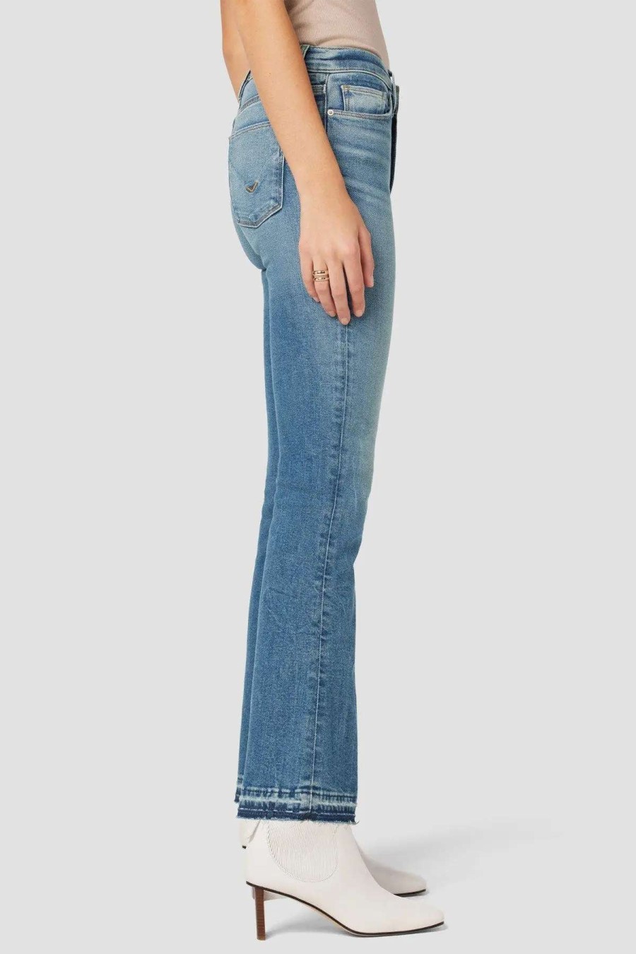 New Hudson Jeans Barbara High-Rise Bootcut Crop Horizon