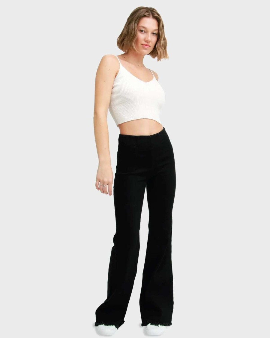 Clearance Belle & Bloom Flare Up Pull On Jeans Black